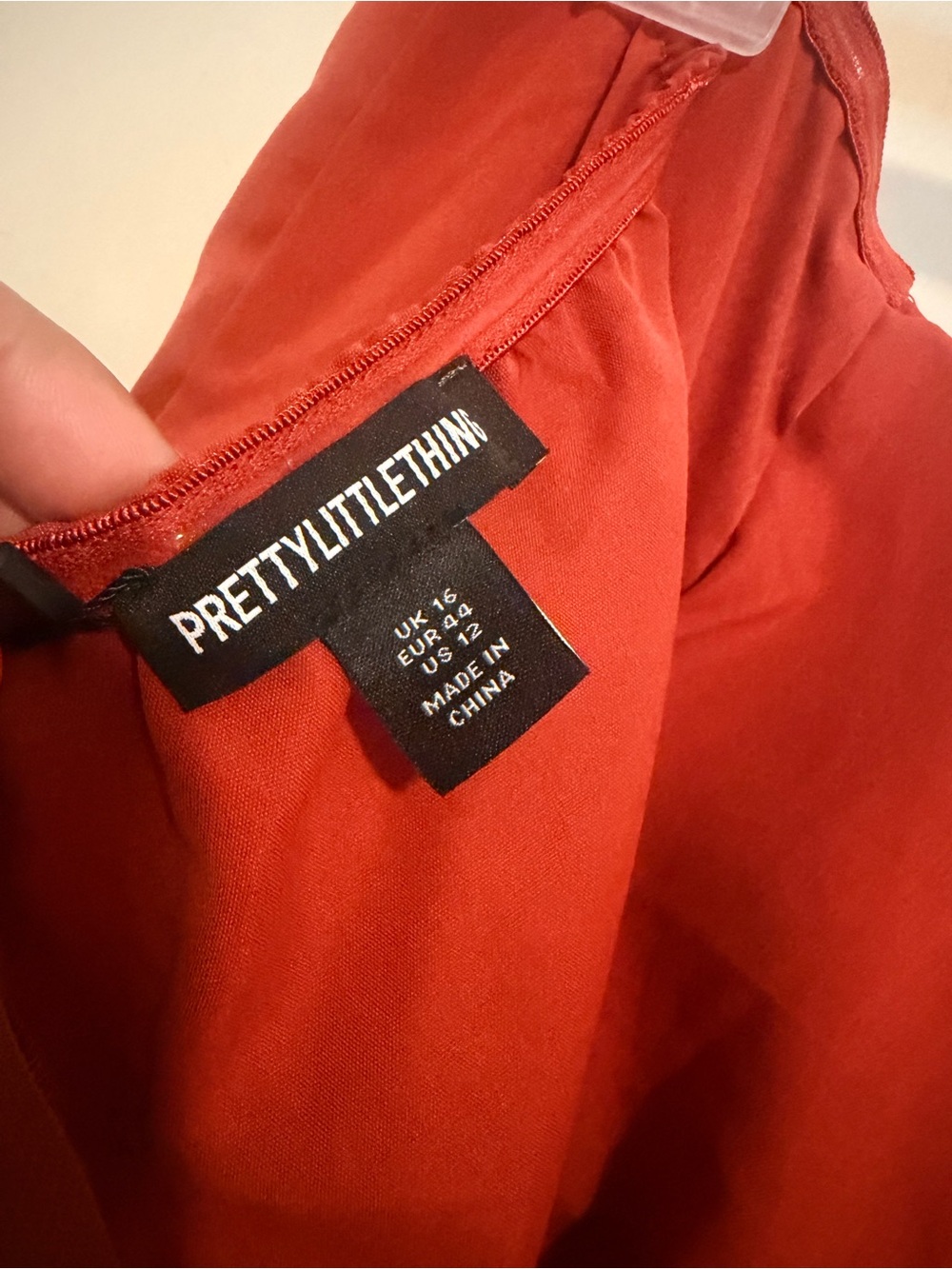 PrettyLittleThing Rust Strapless Draped High-Low Skirt - Picture 8 of 10